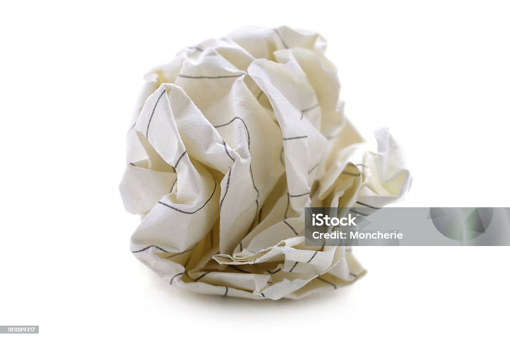 Lined Paper Ball Close-up Stock Photo