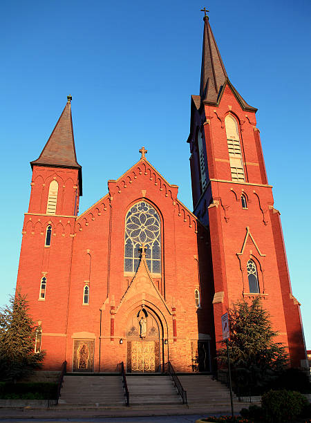 istock Catholic Church at Sunset 181089455