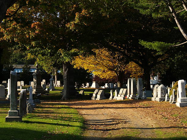 connecticut friedhof#1 - mystic connecticut nobody new england stock-fotos und bilder