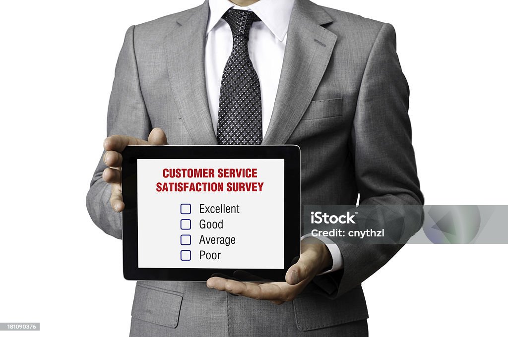 Service-Umfrage zur Kundenzufriedenheit - Lizenzfrei Analysieren Stock-Foto