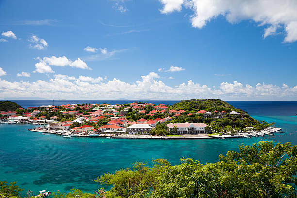 Gustavia Harbour, St. Barts, French West Indies stock photo
