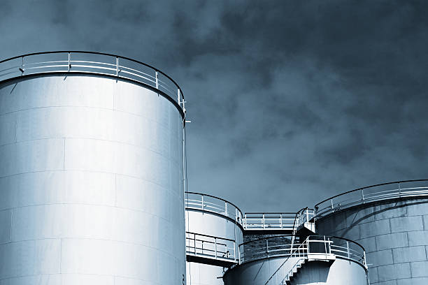 Industrial tanks Industrial tanks gasoline container stock pictures, royalty-free photos & images