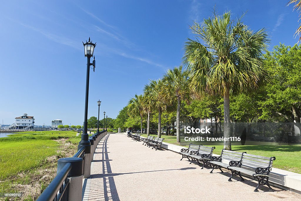 Waterfront парк в Чарльстон, Южная Каролина - Стоковые фото Сабаль роялти-фри