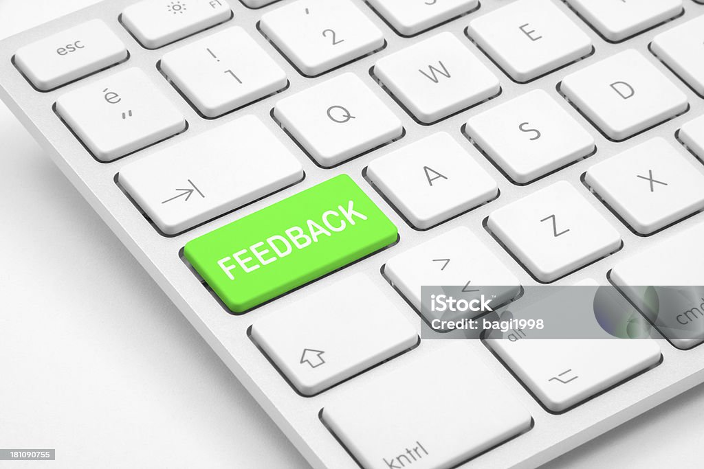 Feedback-Taste auf der Tastatur - Lizenzfrei Bedienungsknopf Stock-Foto