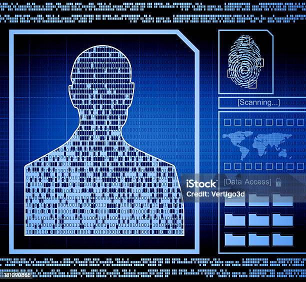 Security Concept With A Mans Person Information Exposed Stock Photo - Download Image Now