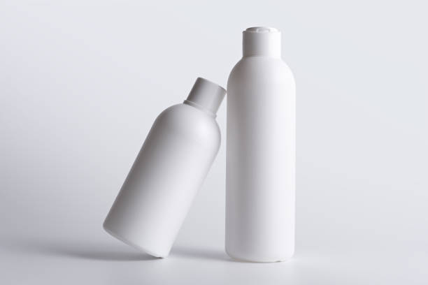 istock Two white bottle for gel, shampoo, soap or other cosmetic products 1810912814