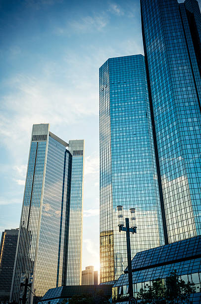 istock Dark high-rise buildings at dawn - Deutsche Bank 181091564