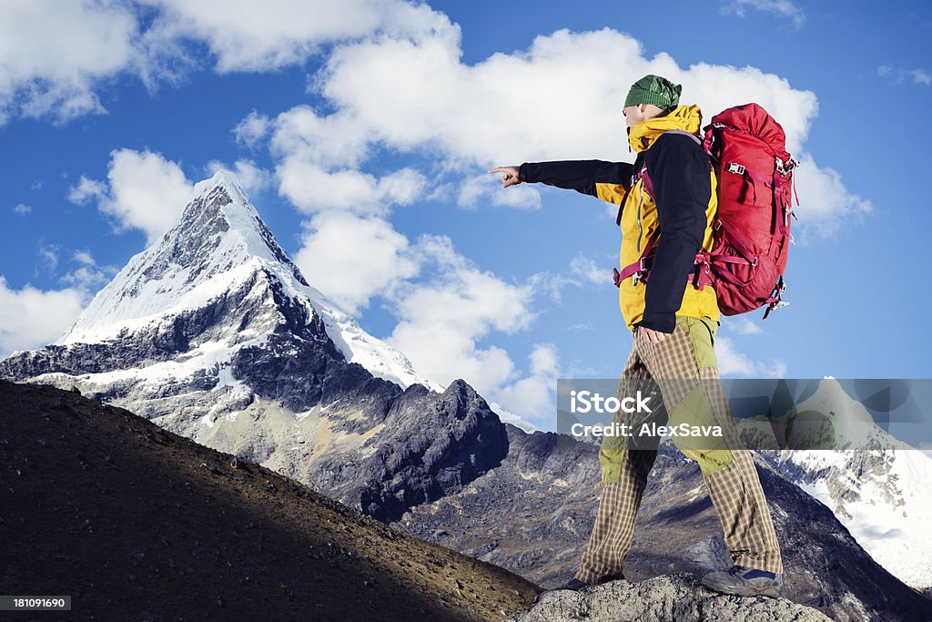 Kletterer zeigt - Lizenzfrei Felsklettern Stock-Foto