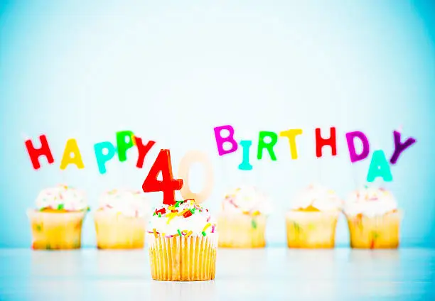 Cupcakes celebrating 40th birthday