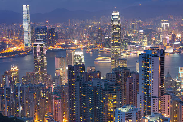 istock Hong Kong Skyline with Kowloon at Night 181091884