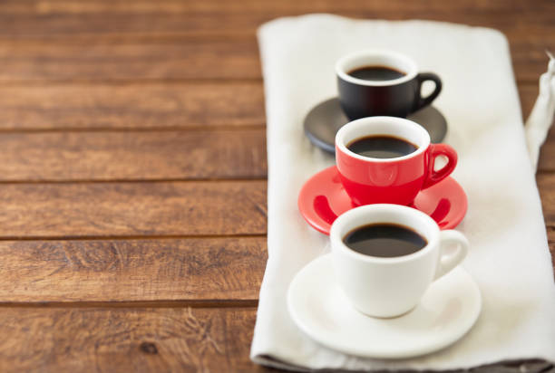 hot coffee in the cafe,