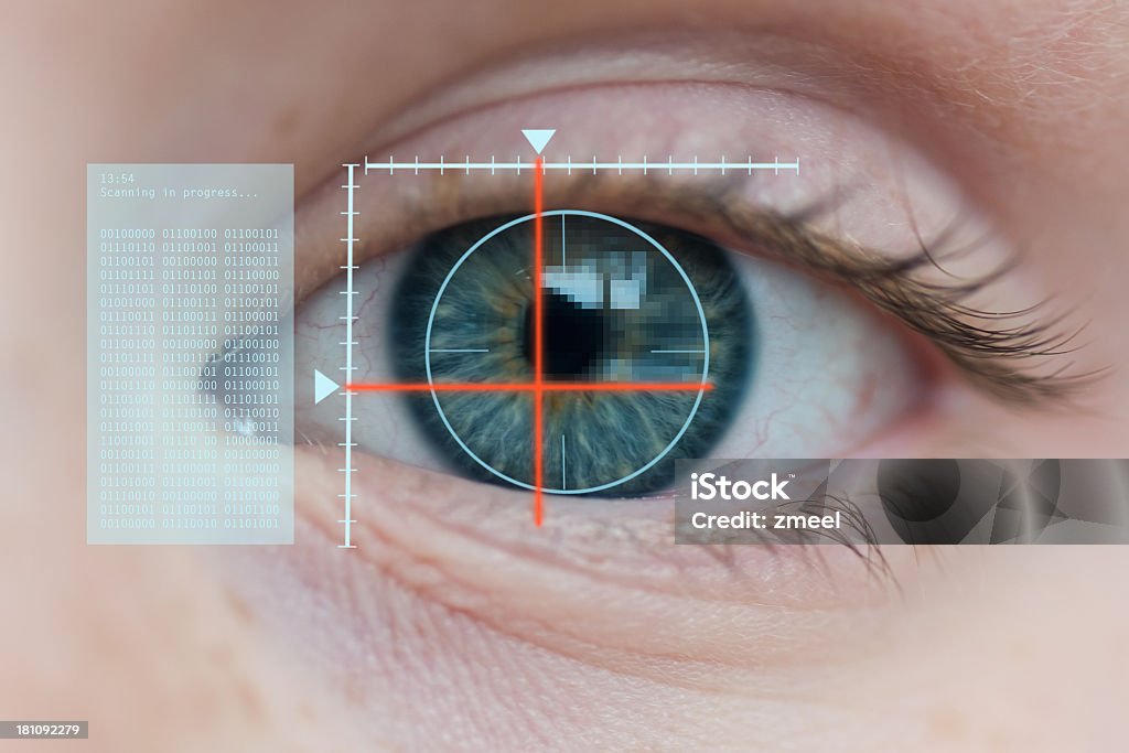 Biometrie - Lizenzfrei Augenscanner Stock-Foto