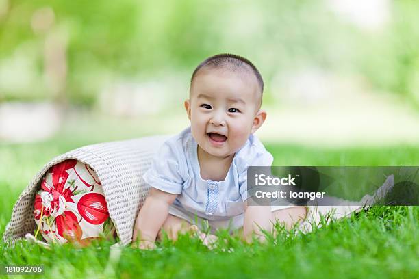Kleine Süße Asiatische Baby Boy Sitzt Auf Rasen Stockfoto und mehr Bilder von 0-11 Monate - 0-11 Monate, 2-5 Monate, Asiatischer und Indischer Abstammung