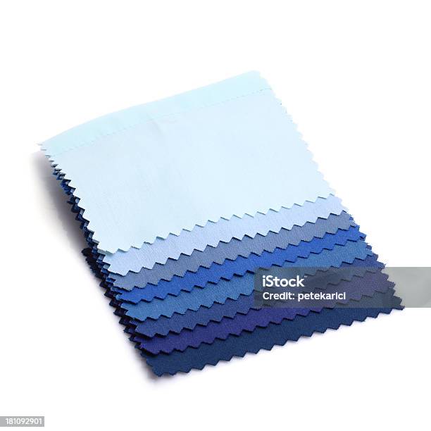 Niebieski Tkaniny Próbniki Maszynowo - zdjęcia stockowe i więcej obrazów Bawełna - Bawełna, Białe tło, Biały