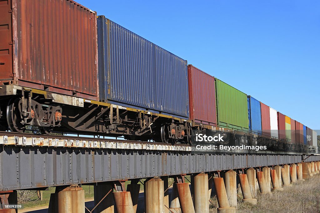Trainload Container-low-Viadukt - Lizenzfrei Australien Stock-Foto