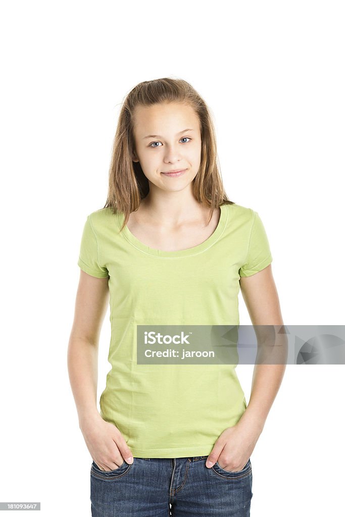 Chica adolescente pie - Foto de stock de 14-15 años libre de derechos