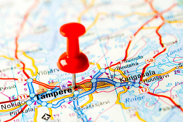istock Europe cities on map series: Tampere 181094199