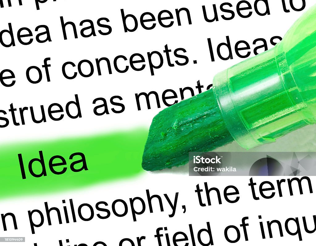 idea definizione contrassegnato nel dizionario - Foto stock royalty-free di Close-up