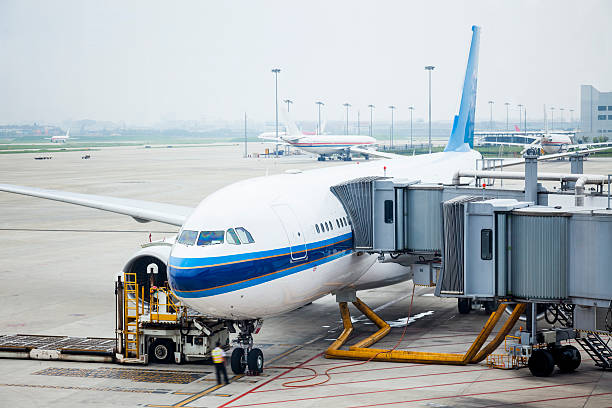 istock Preparation of the airplane before departure 181094936