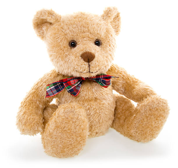 istock Cute Teddy Bear Toy Sitting, Isolated on White 181094982