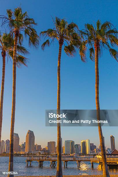 Skyline Von San Diego Kalifornien Tel Stockfoto und mehr Bilder von San Diego - San Diego, Palme, Anlegestelle