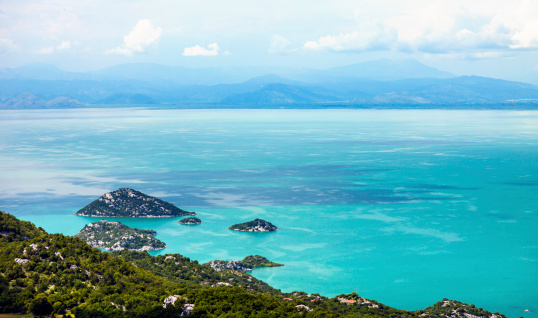View of lake Skadar, the largest lake on the Balkan Peninsula
