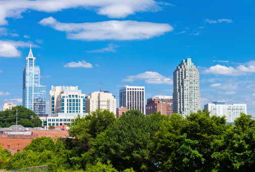 Downtown Raleigh, North Carolina On A Sunny Day