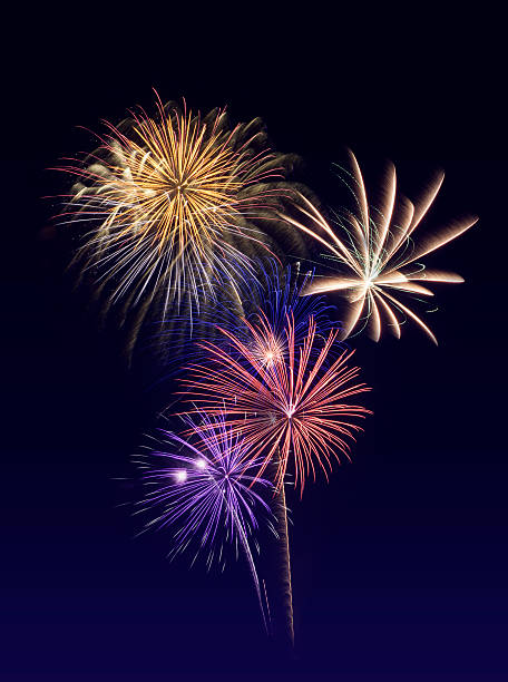 Colorful Fireworks Colorful fireworks in a night sky. firework colors stock pictures, royalty-free photos & images