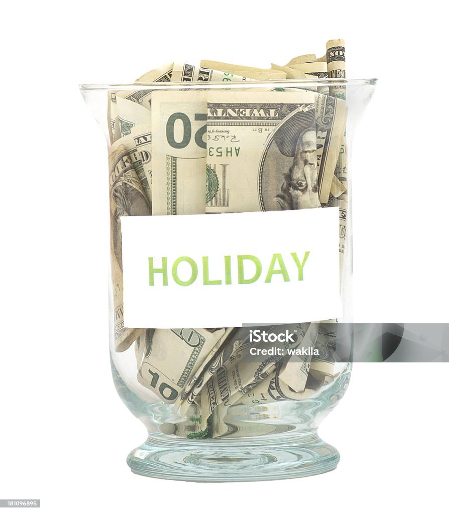 Holiday risparmi in vetro - Foto stock royalty-free di Affari