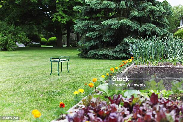 Wiosną Ogród Warzywny Bench - zdjęcia stockowe i więcej obrazów Ogródek przydomowy - Ogródek przydomowy, Sadzić, Ogród warzywny