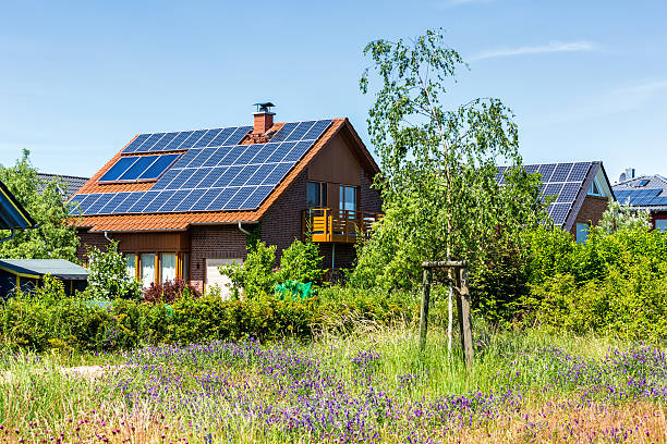 istock Houses with solar panels 181097305