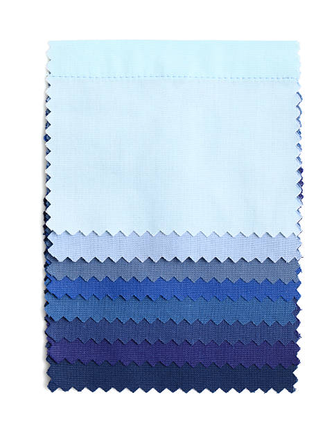 Blue Stitched Fabric Swatches  fabric swatch isolated stock pictures, royalty-free photos & images