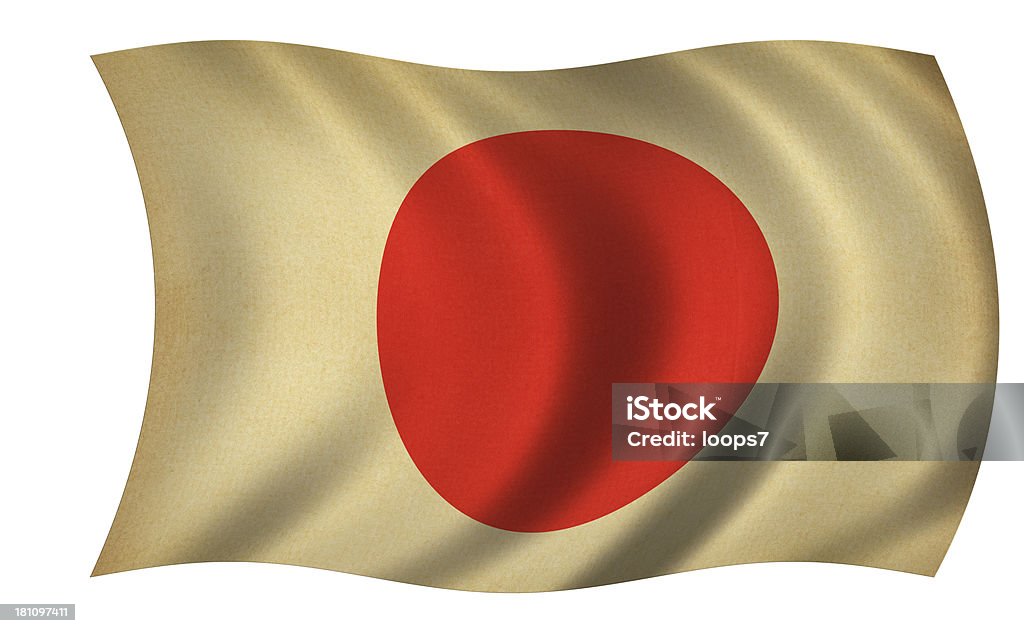 Bandeira Japonese - Royalty-free Acabado Foto de stock