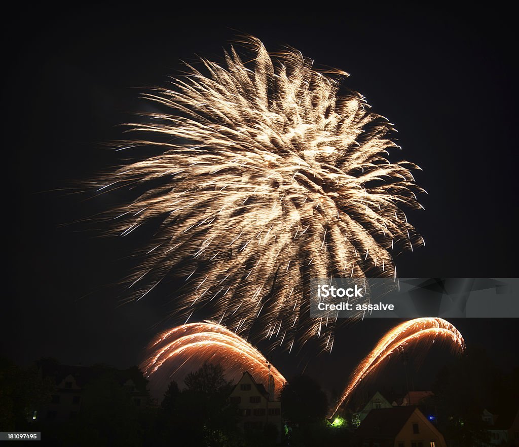 huge firework Big Bang Stock Photo