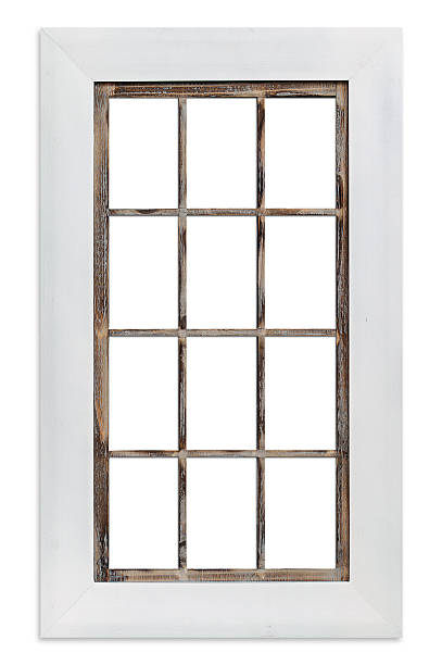 Close-up of window frame on white background