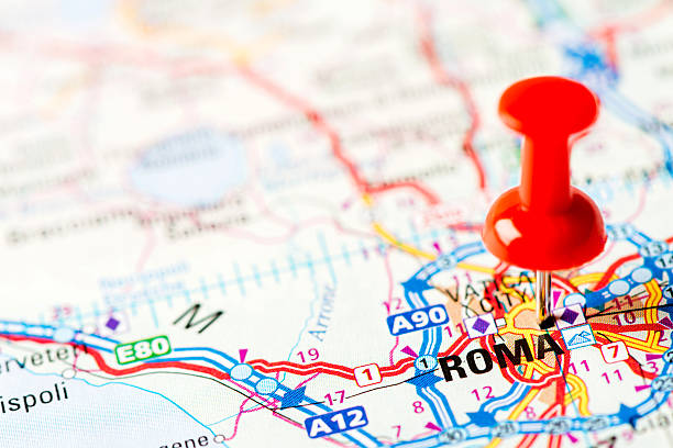istock Europe cities on map series: Roma 181098639