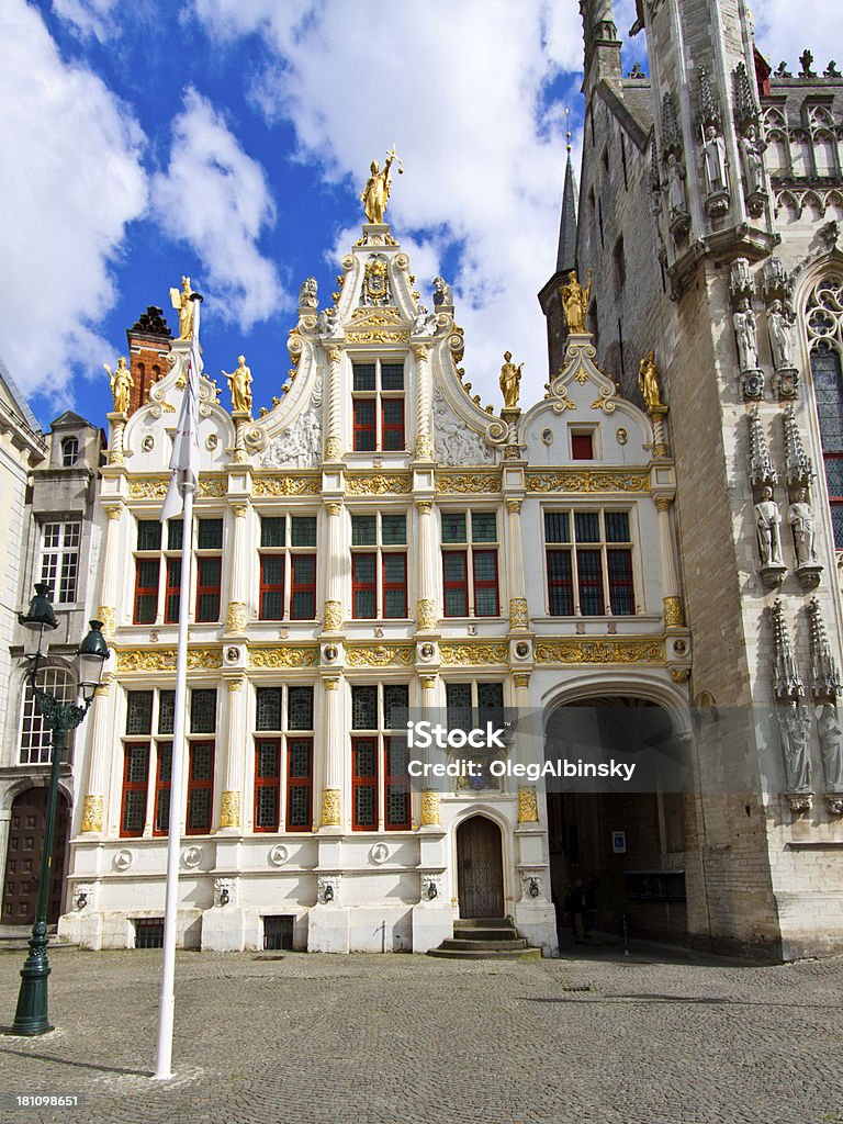 City Hall no Burg, Bruges. - Royalty-free Antigo Foto de stock