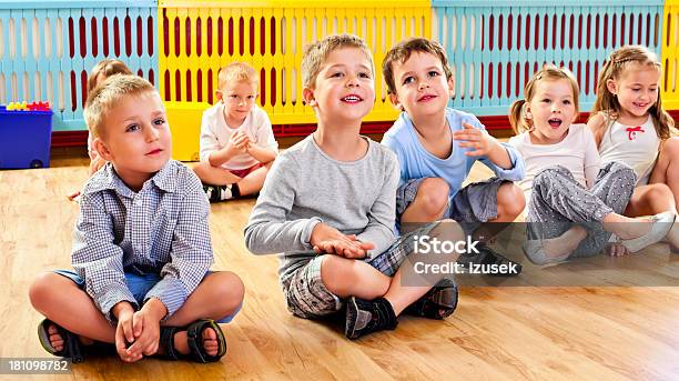 Children In Nursery School Stock Photo - Download Image Now - 4-5 Years, Boys, Cheerful