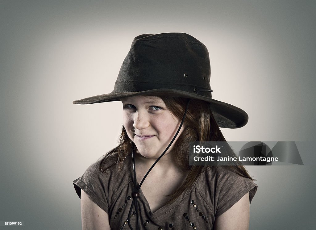 Jeune Cow-girl Portrait - Photo de 10-11 ans libre de droits