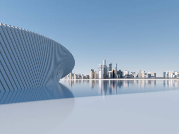 istock 3D outdoor Plaza Building 1810995478