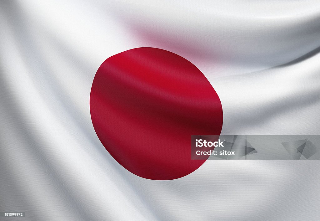 Flagge von Japan - Lizenzfrei Asien Stock-Foto