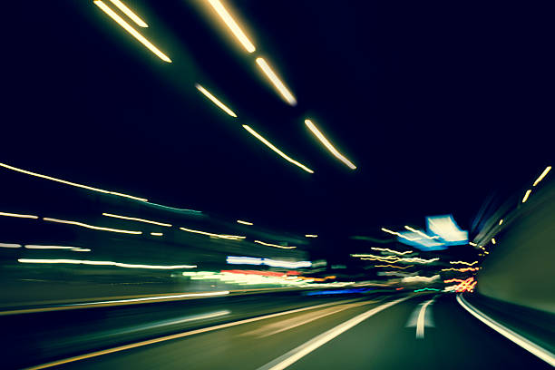istock Dark highway at night, with streaks of light 181099989