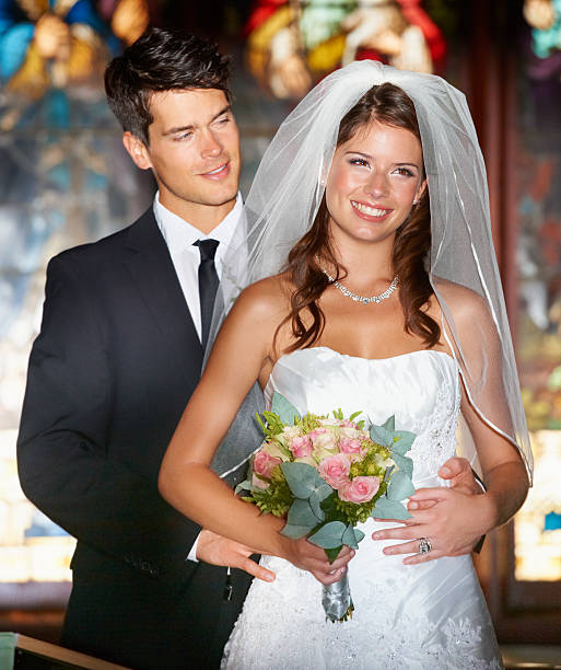 istock Loving stare at his new bride 181100096
