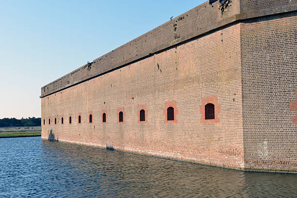 Brick walls at Fort Pulaski on Cockspur Island, Savannah, Georgia, USA
