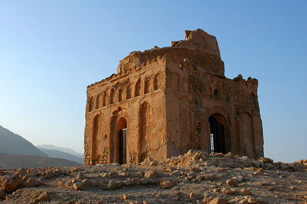 Ruined mosque, Oman stock photo
