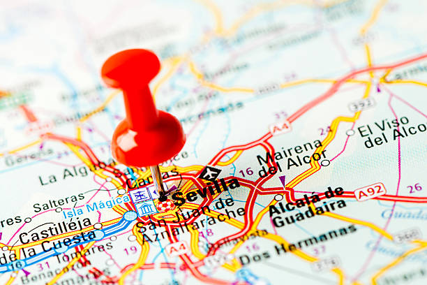 istock Europe cities on map series: Sevilla 181100168