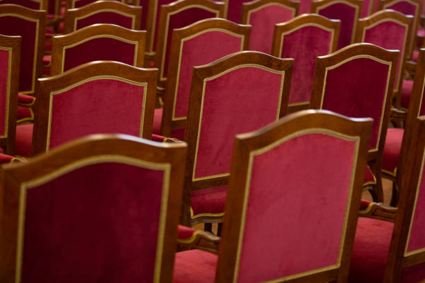 istock Empty chairs in the concert hall․ black and white photo 1811005161