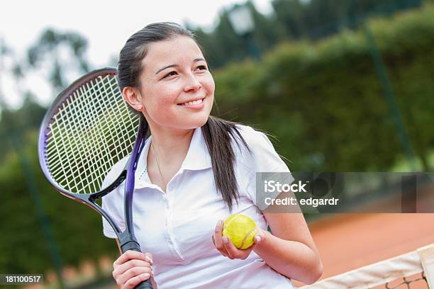 Sorridente Tennista - Fotografie stock e altre immagini di Etnia latino-americana - Etnia latino-americana, Persona di sesso femminile, Tennis