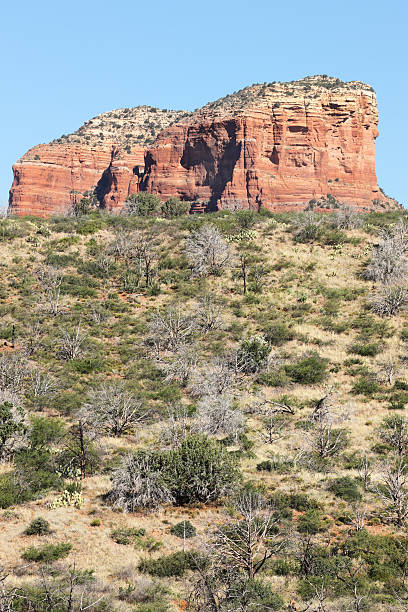 sedona red rock butte courthouse - red rocks rock canyon escarpment - fotografias e filmes do acervo