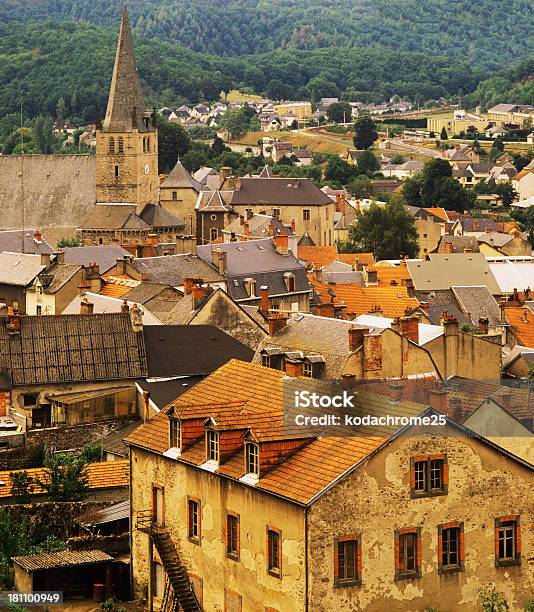 Foreign Village With A Sky View Of The Rooftops Stock Photo - Download Image Now - Brive-la-Gaillarde, Correze, France